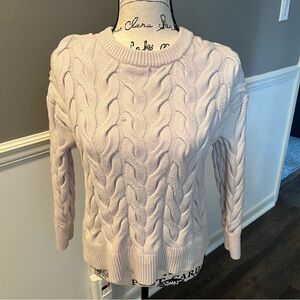 Philosophy Tan Cable Knit Sweater | Chunky Cable Knit Sweater